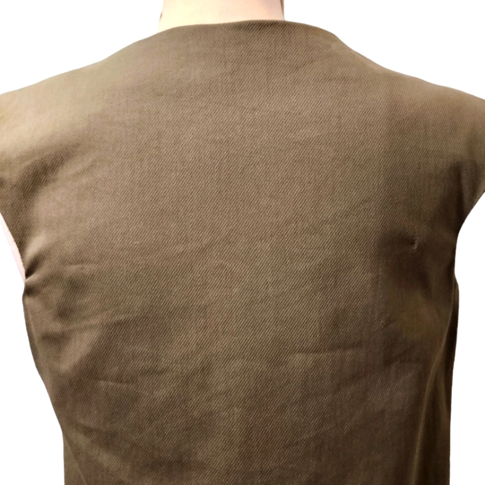 GUCCI Sage Green Silk & Cotton Faux Wrap Dress - 42 EU - Picture 10 of 15